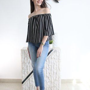 Black and White Elegant Blouse